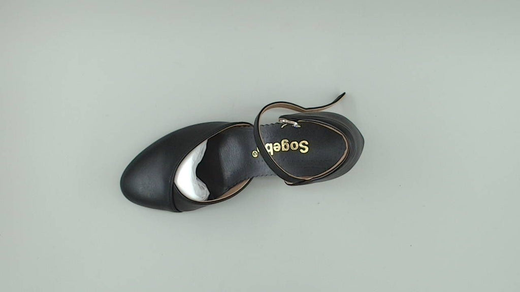 Ankle Strap Heels Ballroom Latin Salsa Dance Pumps Womens Shoes, 7.5 M US Black