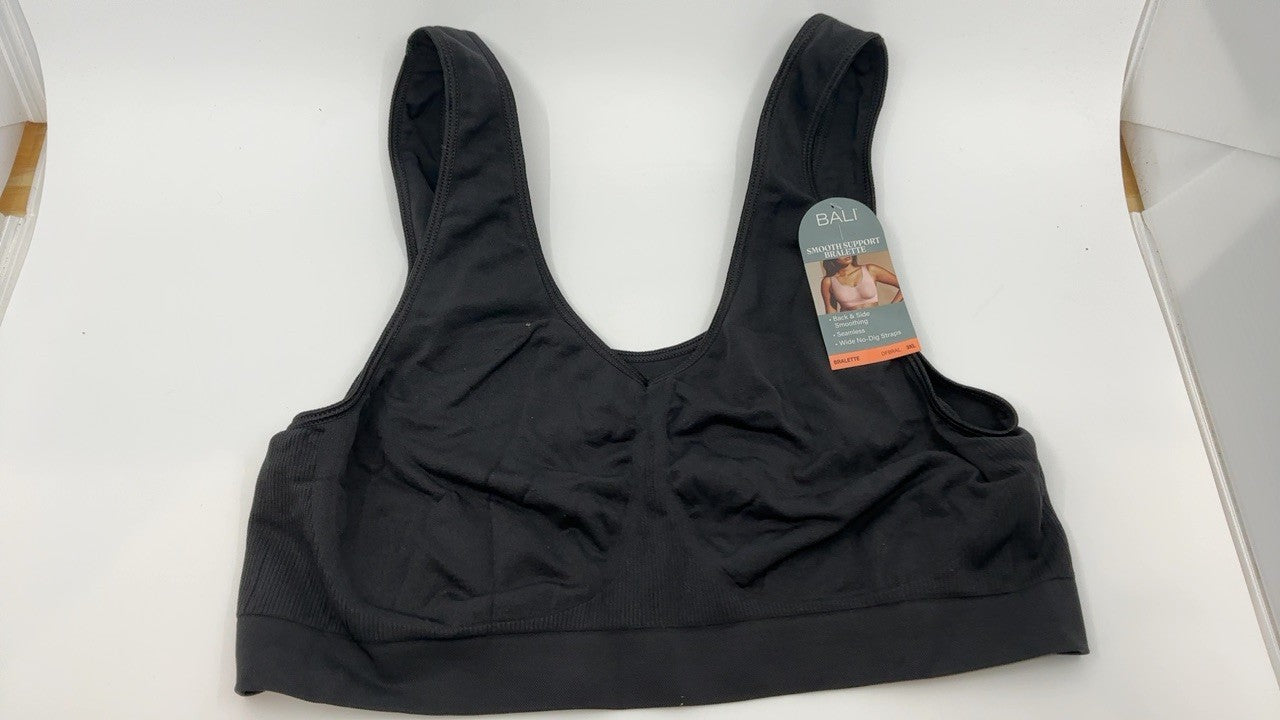 Bali womens Bali One Smooth U Bralette Bras, Black, 3X-Large US