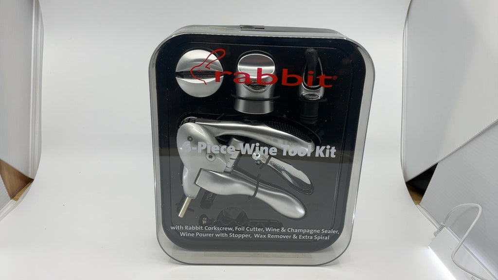 Rabbit Wine Tool Kit (Silver), 6 Piece Set