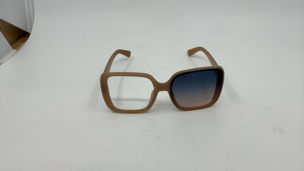 TAHARI TH815 Retro Oversized Square Sunglasses 64mm Nude UV Protection