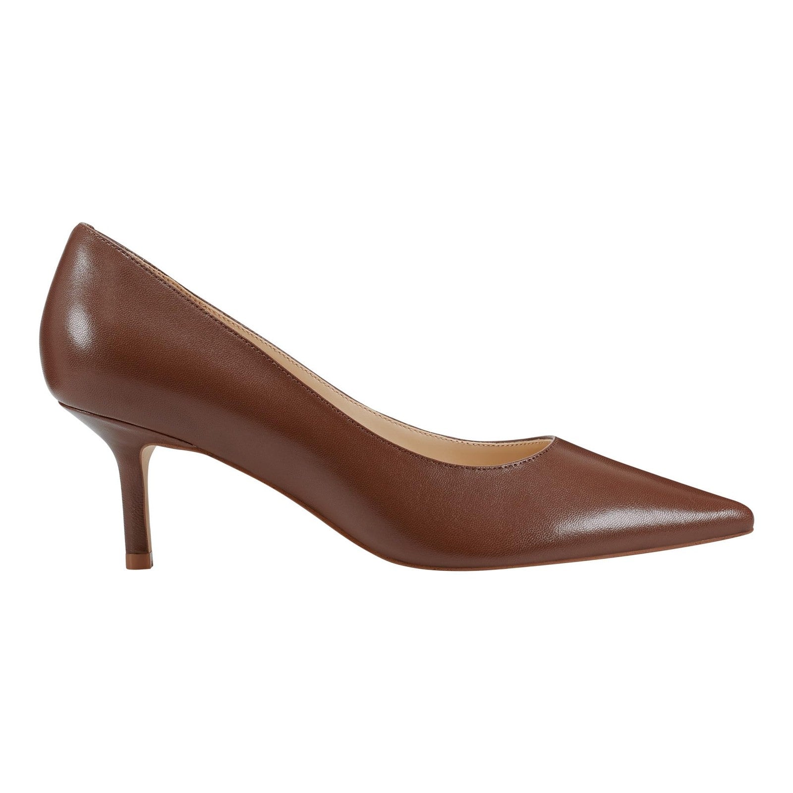 Marc Fisher Women's Alola Pump, Medium Brown Leather 210, 7.5