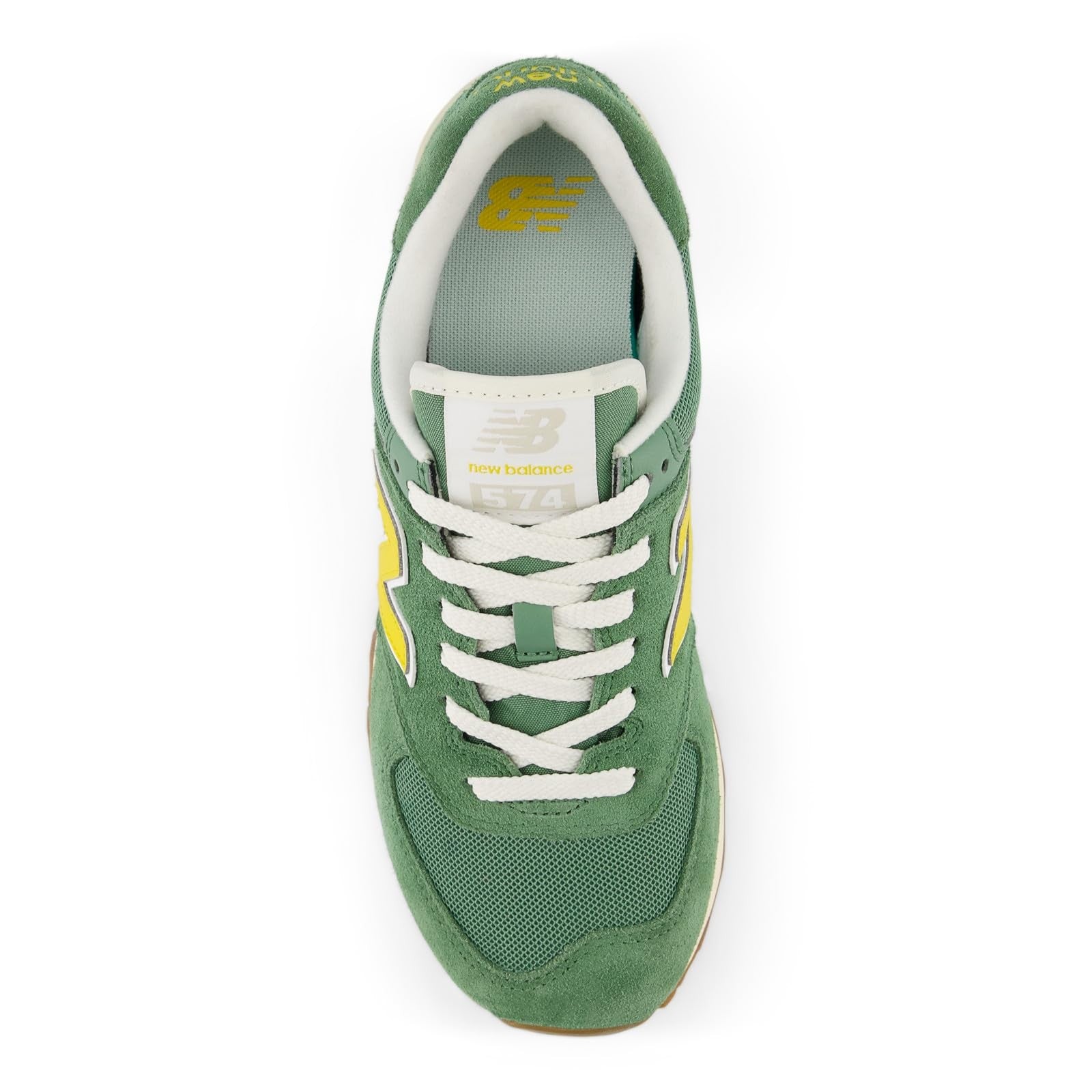 New Balance Women's 574 V2 Sneaker, Mallard Green/Ginger Lemon/Sea Salt, 9