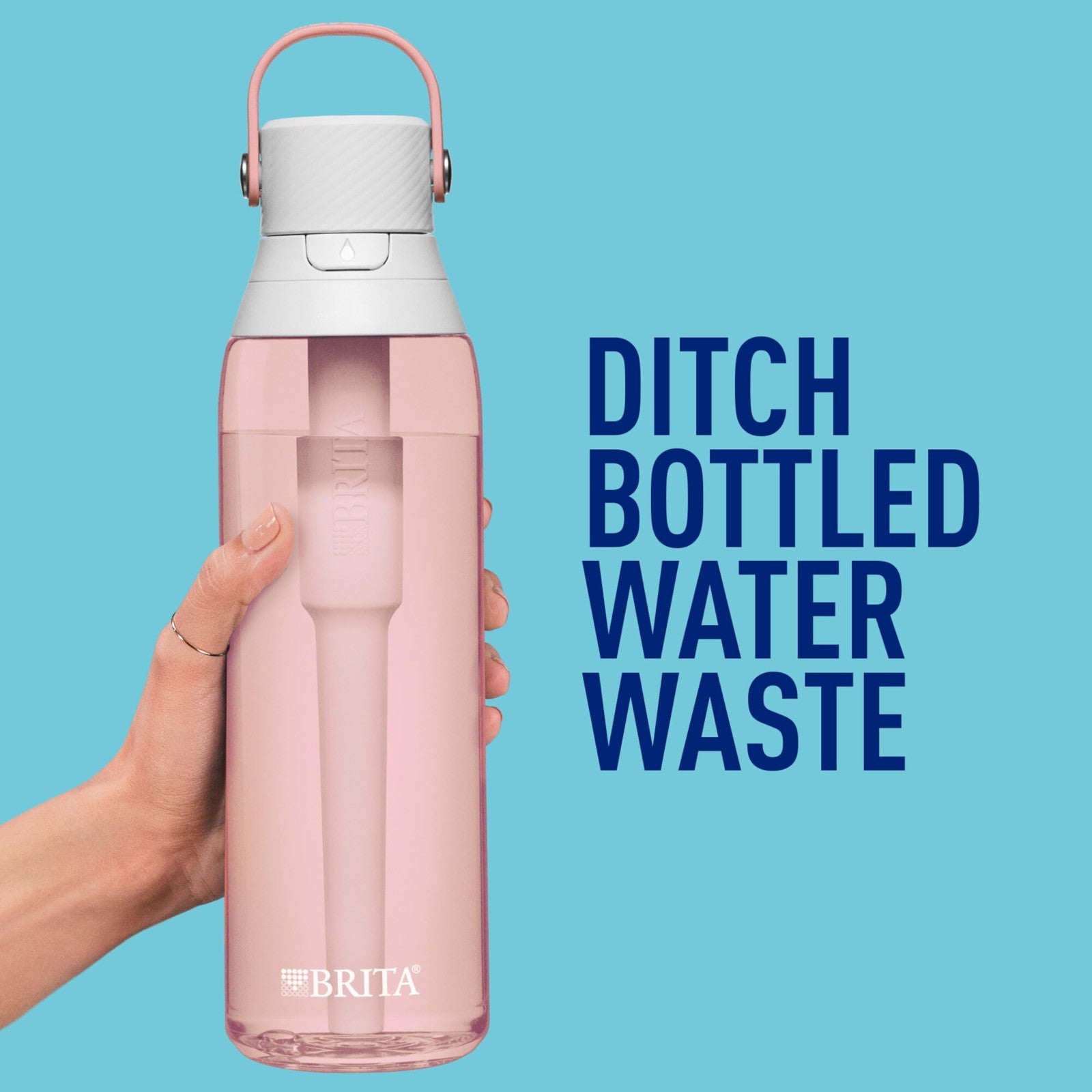 BPA-Free Brita 26 oz Water Bottle w/ Filter, Replaces 300 Plastic Bottles