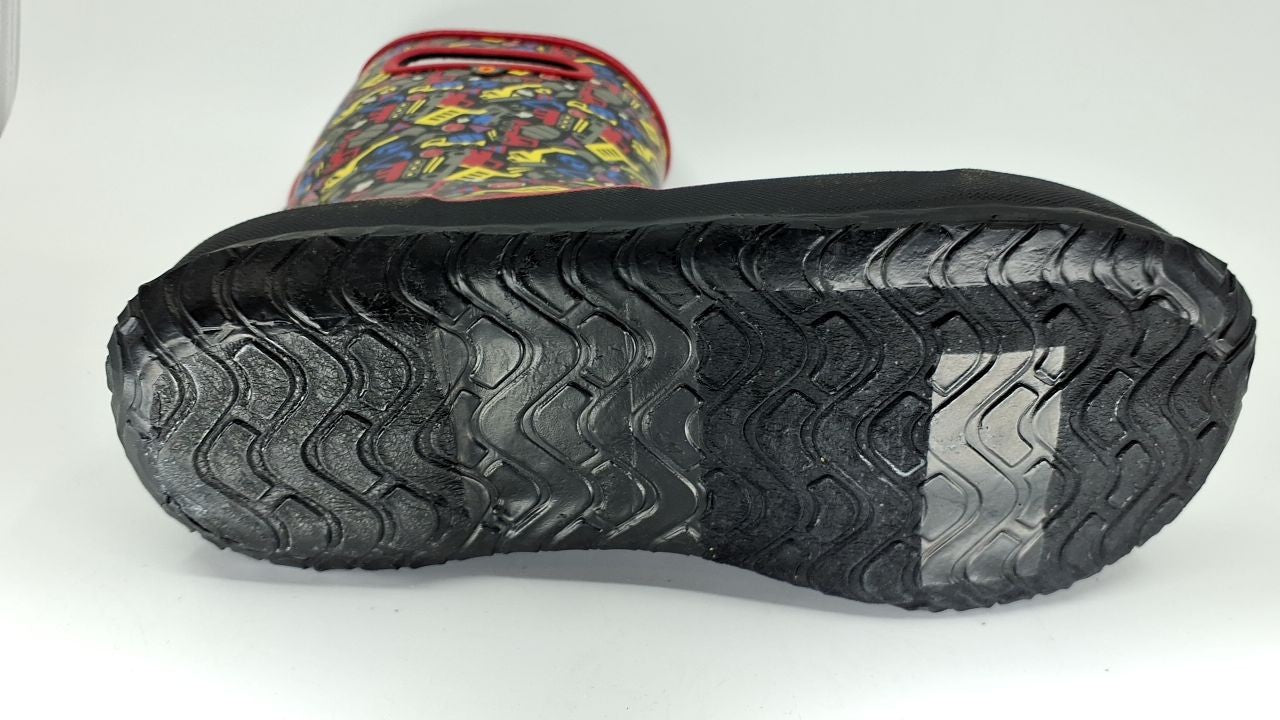 Bogs Kids Rainboot Camping Patches, Army Green Multi, 4 M Big Kid