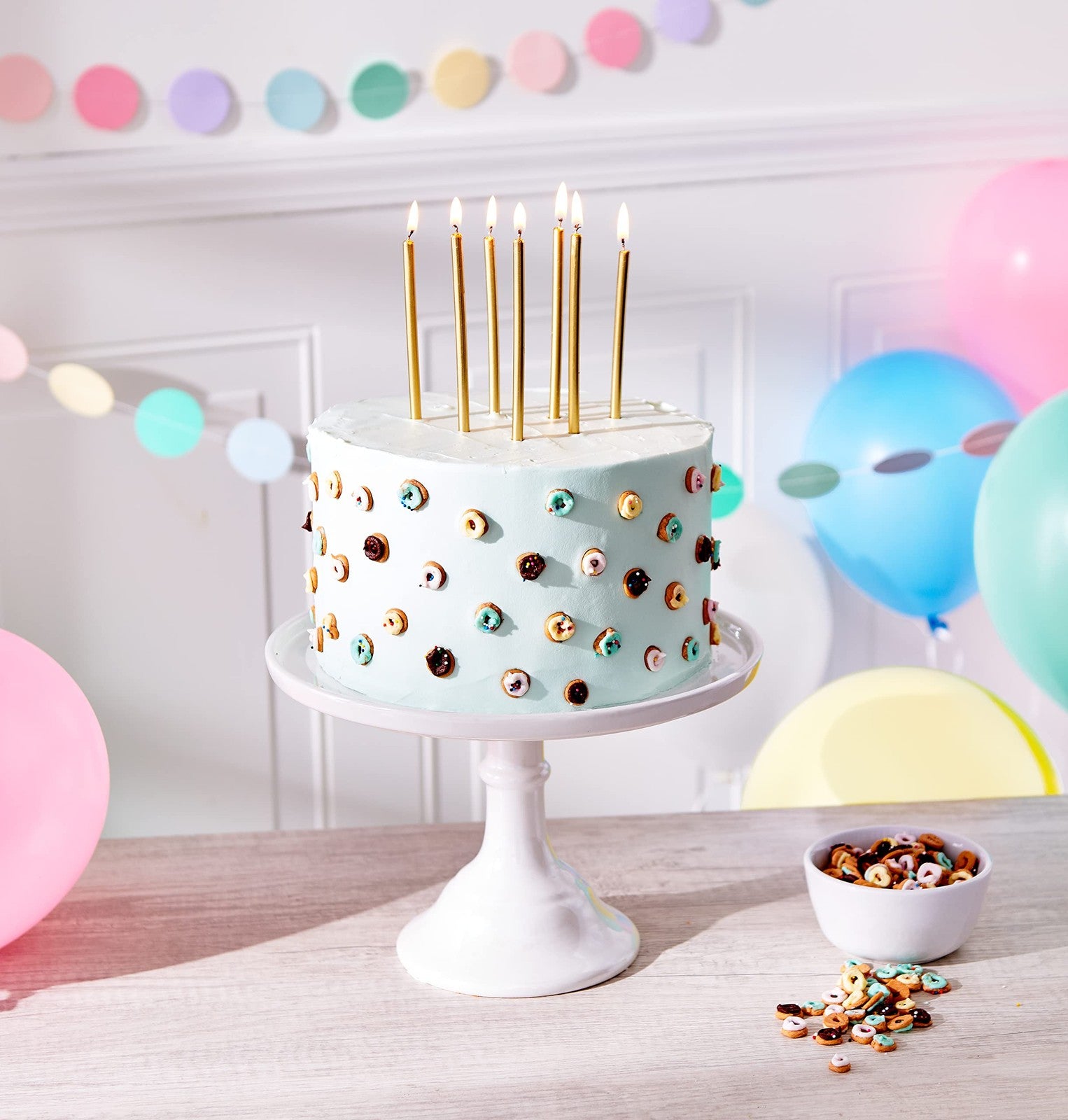 American Greetings Birthday Candles, Long Thin Gold (24-Count)