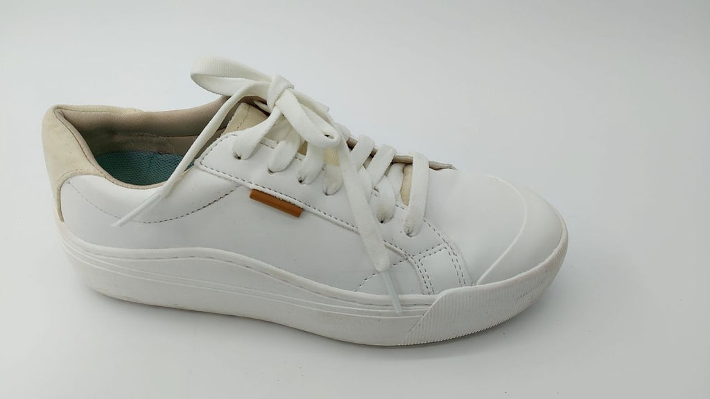 Dr. Scholl's Women's Time Off Platform Sneakers, White Smooth, Size 6.5