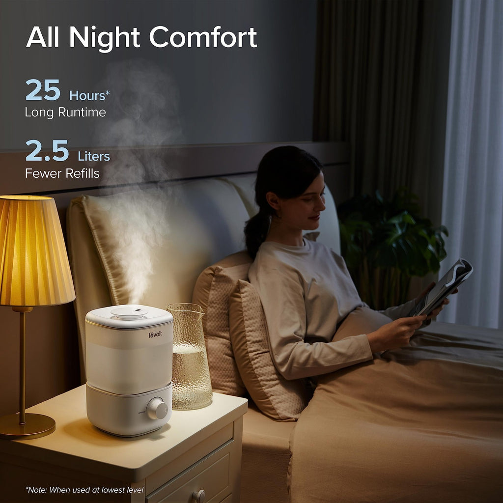 LEVOIT 2.5L Humidifier, Quiet Operation, BPA-Free, Perfect for Baby Nursery