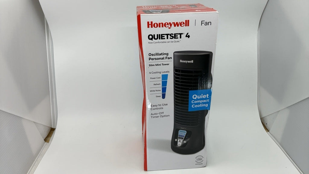 Honeywell HTF210B Quiet Personal Desk Fan, 4 Power Levels, Black
