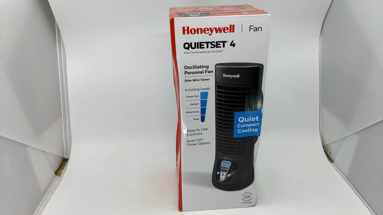 Honeywell HTF210B Quiet Personal Desk Fan, 4 Power Levels, Black