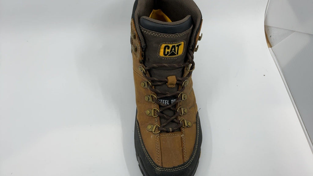 Cat Footwear mens Threshold Waterproof Steel Toe Work Boot, Real Brown, 11 US