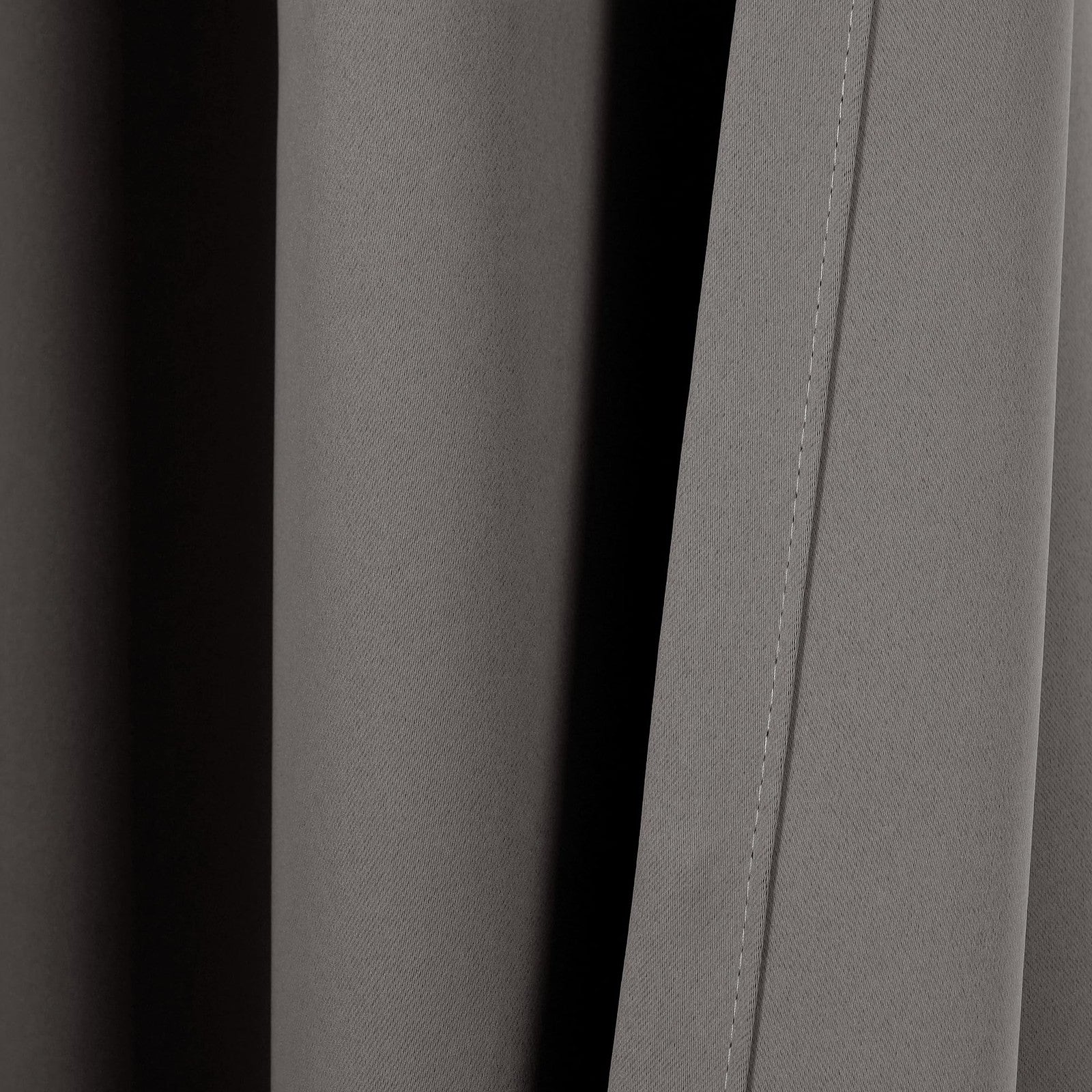 Energy Efficient Blackout Curtains, 52"W x 45"L, Dark Gray, 2 Panels