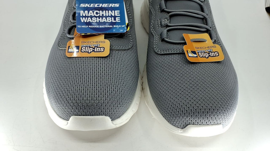 Skechers Men's Hands Free Slip-ins Bobs Squad Chaos - Daily Hype, Grey, 12