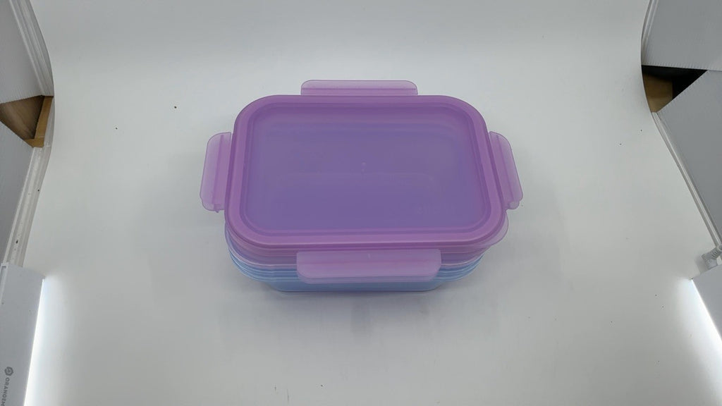 4.5 Cup Meal Prep Set, 10-Piece Plastic Containers, Leak-Proof, Berry Fields