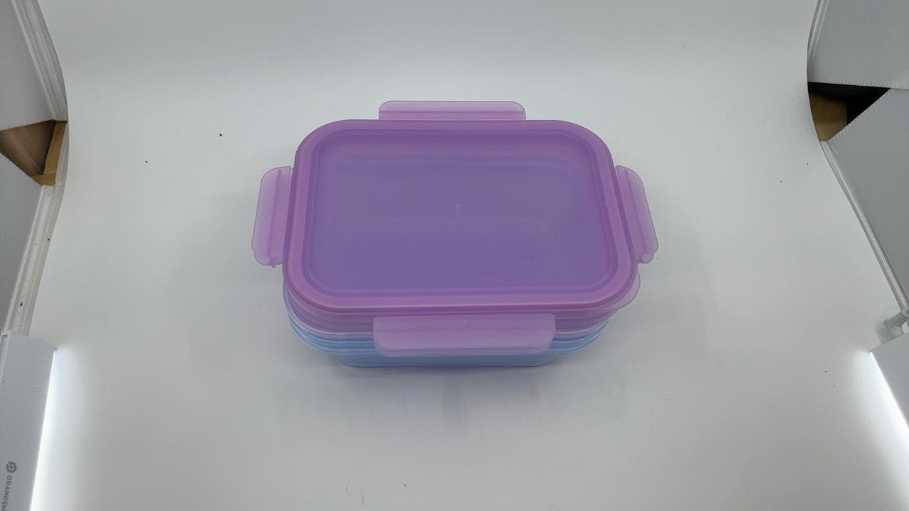 4.5 Cup Meal Prep Set, 10-Piece Plastic Containers, Leak-Proof, Berry Fields