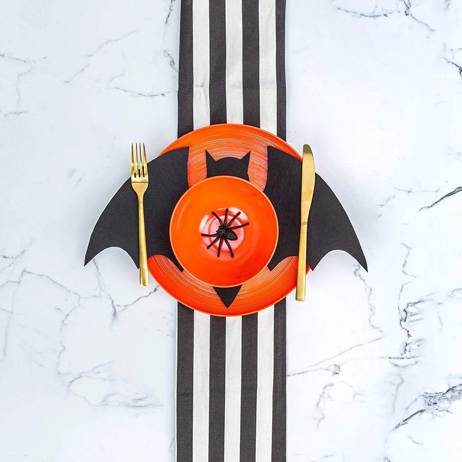 12-Piece Orange Melamine Dinnerware Set for Indoor & Outdoor Dining