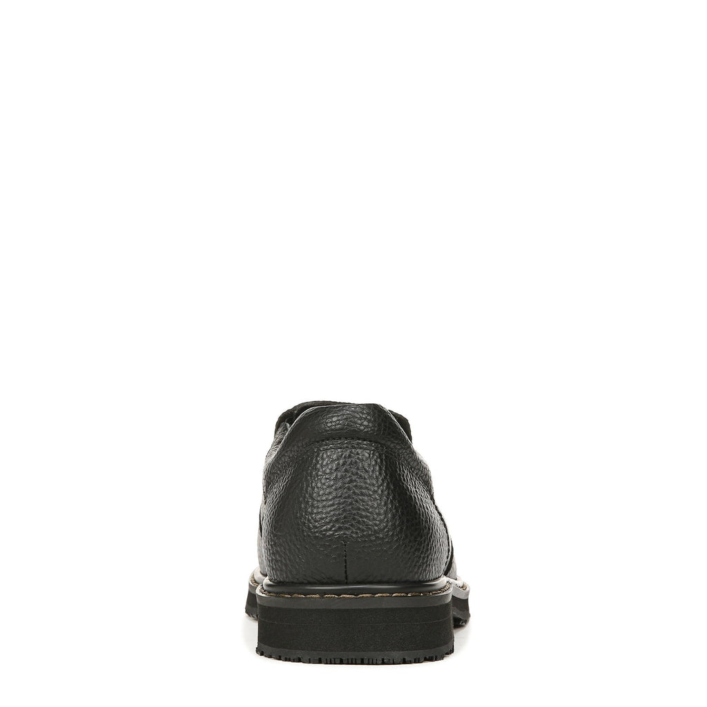 Dr. Scholl's Shoes Men's Winder II Slip Resistant Work Loafer,Black Leather,8.5