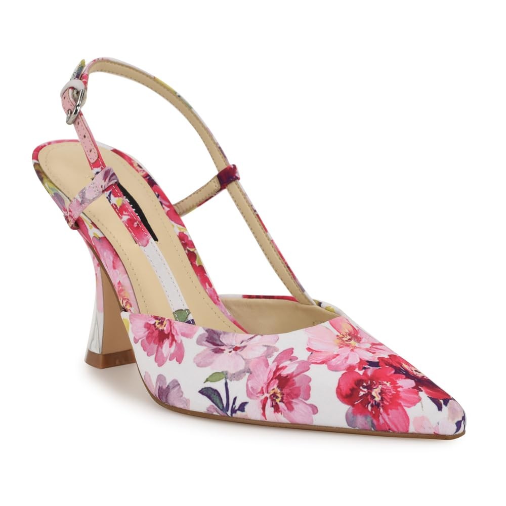 Nine West Women's Vassa Pump, Pink Tea Party Floral Multi 660, 7