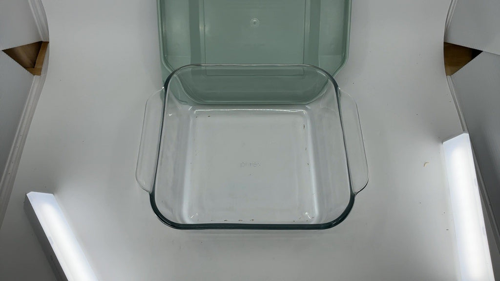 Pyrex 8x8 Deep Glass Baking Dish w/ Plastic Lid, Oven & Microwave Safe