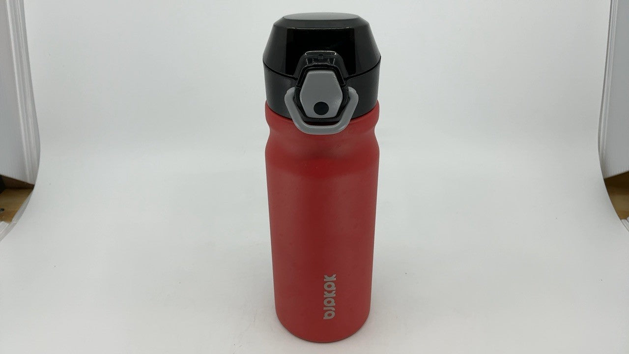 18oz Insulated Stainless Steel Water Bottle w/ Straw, Red