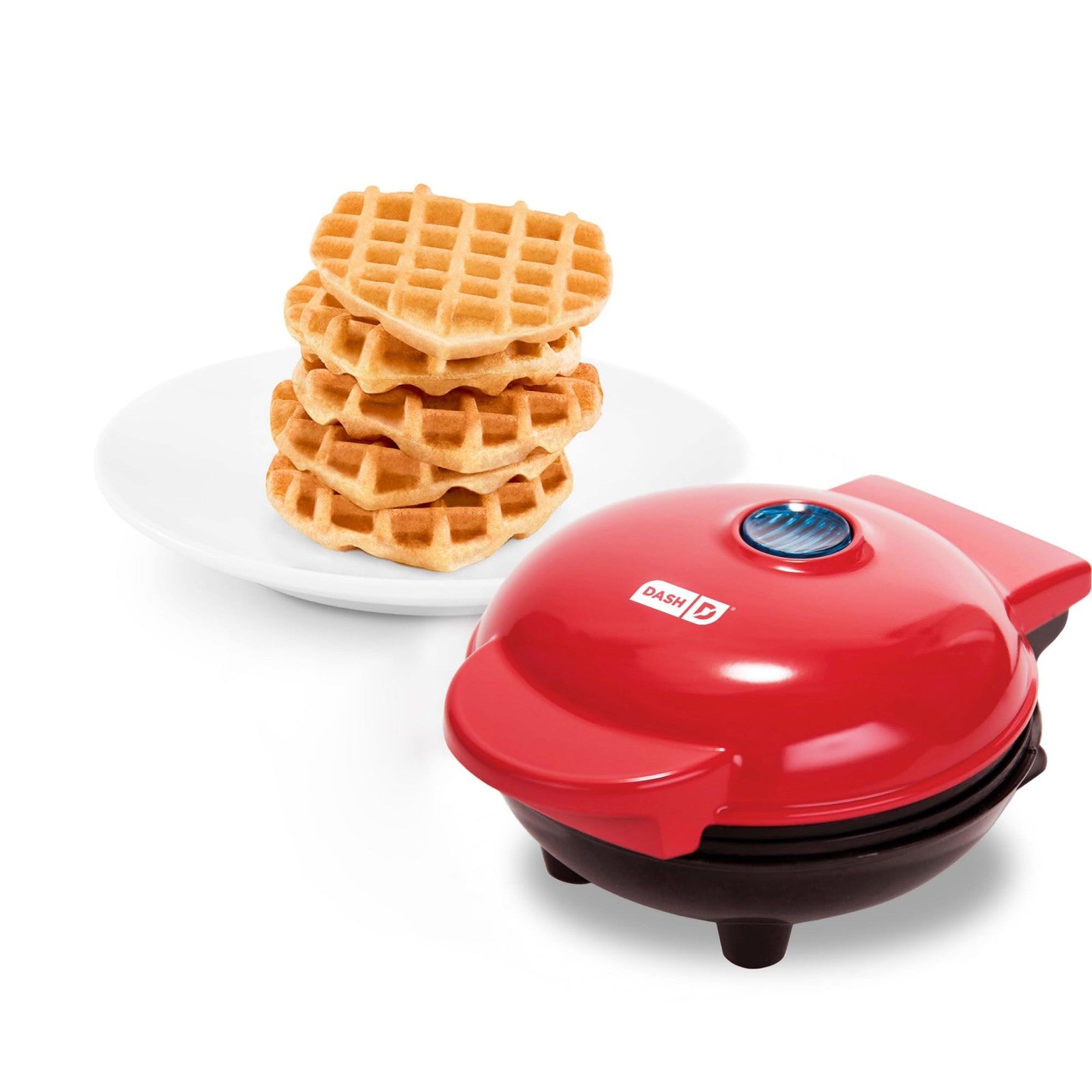 DASH Waffle Maker 4 Inch, Red Heart, Perfect for Breakfast & Snacks