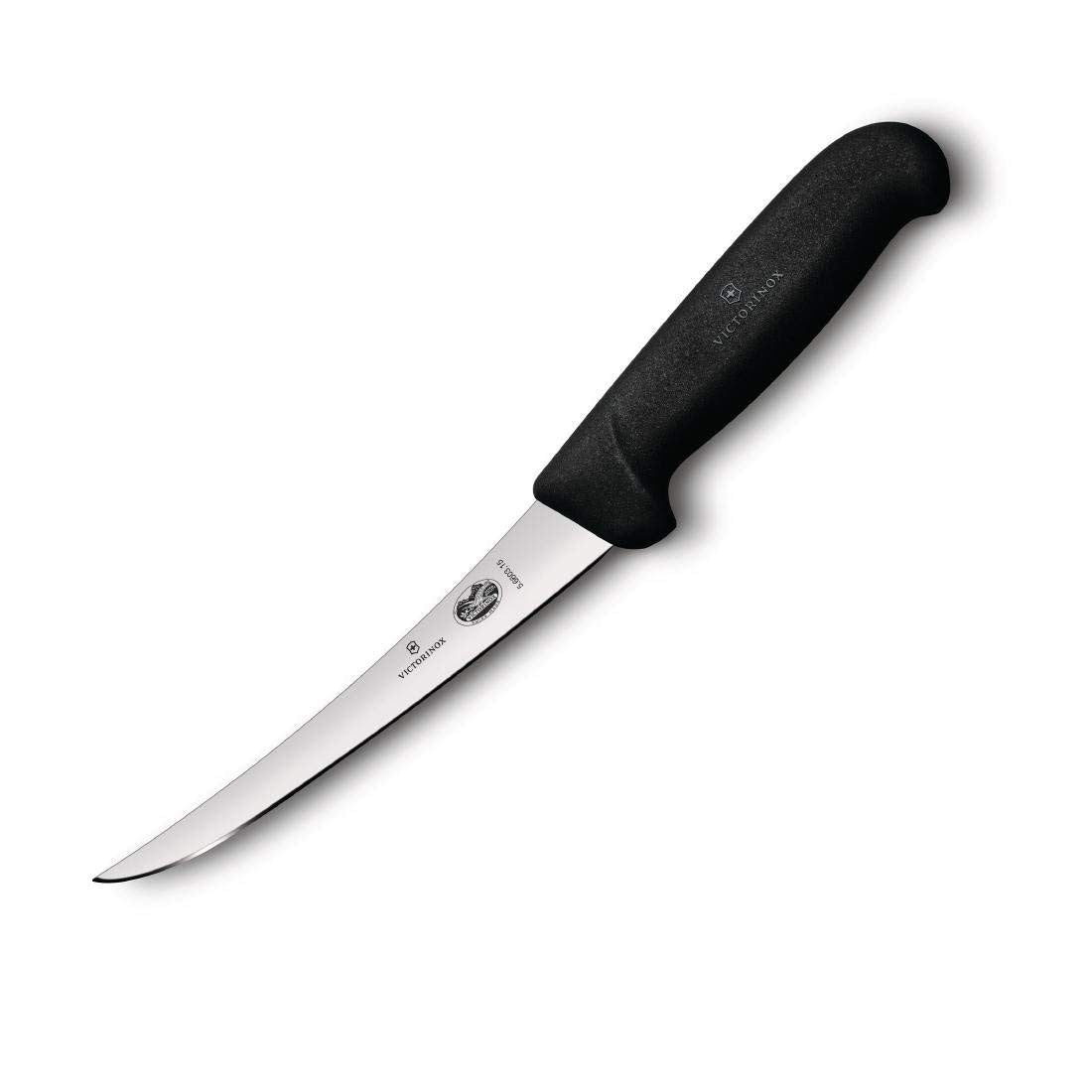 Victorinox 6-Inch Flexible Boning Knife, Curved Blade, Black