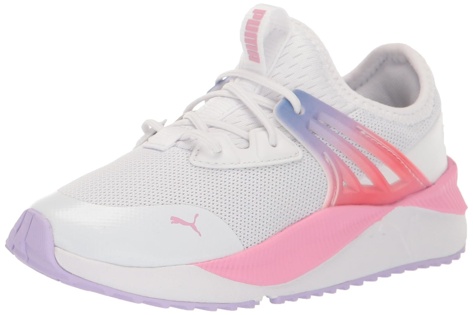 PUMA Shoes Pacer Future Sneaker, 2 US Unisex Little Kid, White-Vivid Violet