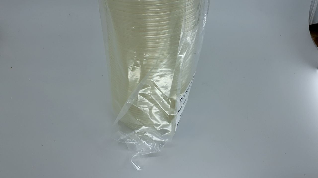 50-Pack Clear Flat Sip Lids - 96mm Plant Based for TOSSWARE Cups