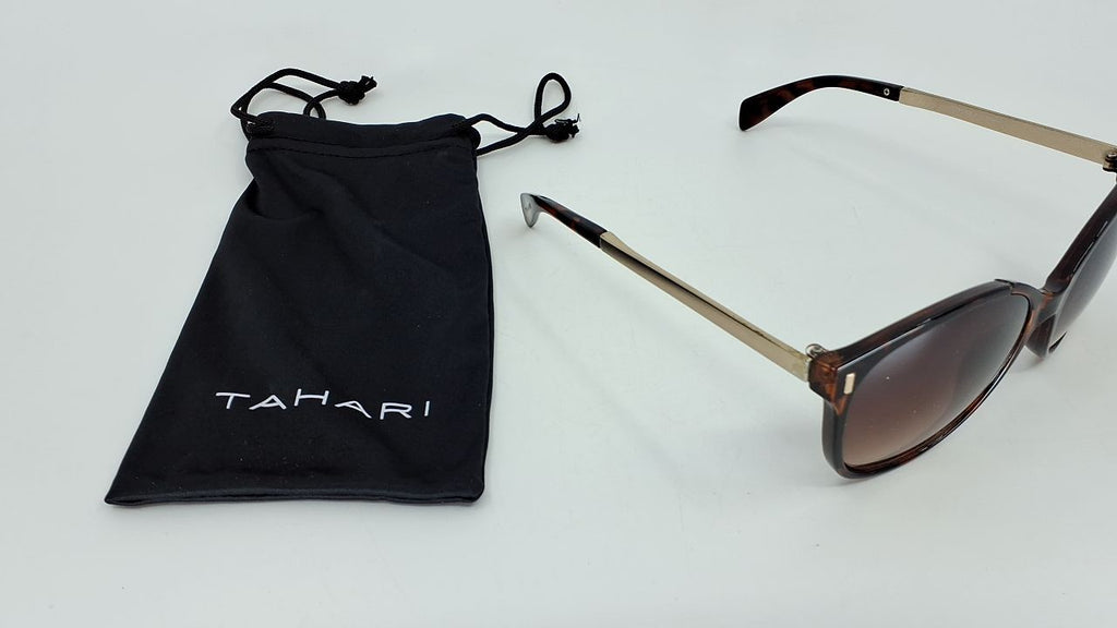 TAHARI Women's Cat Eye Sunglasses TH657 55mm Tortoise UV Protection