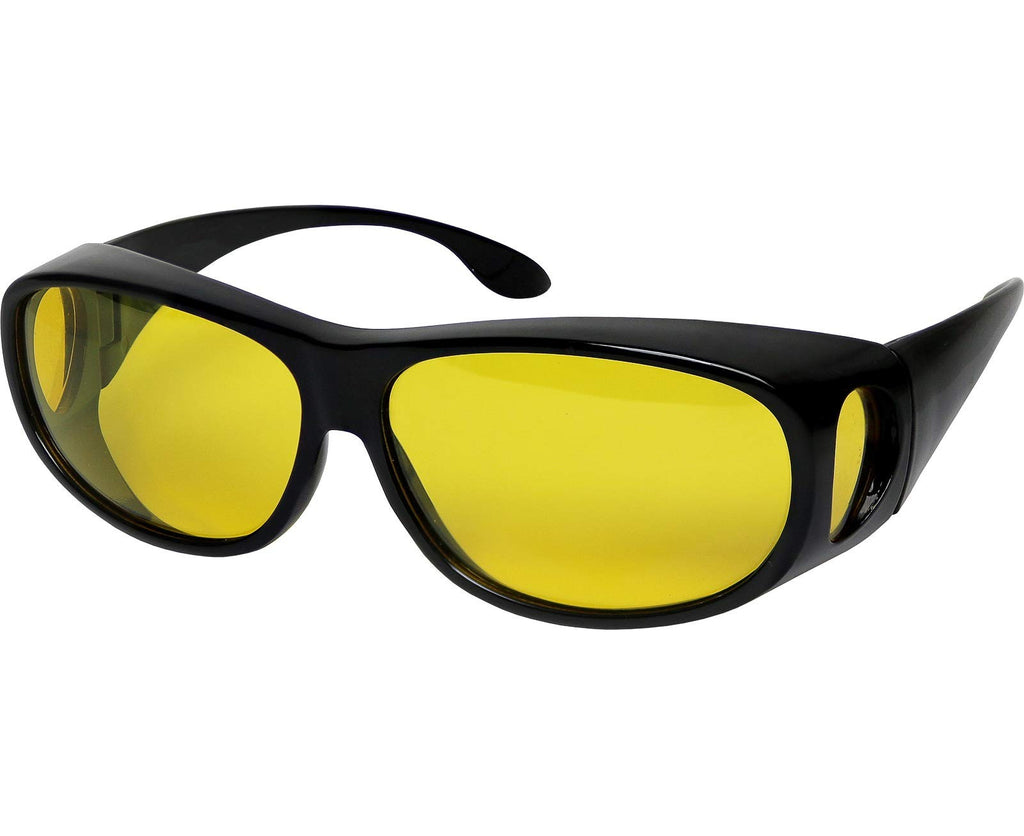 Night Driving Glasses Polarized Yellow Tint Fit Over Sunglasses