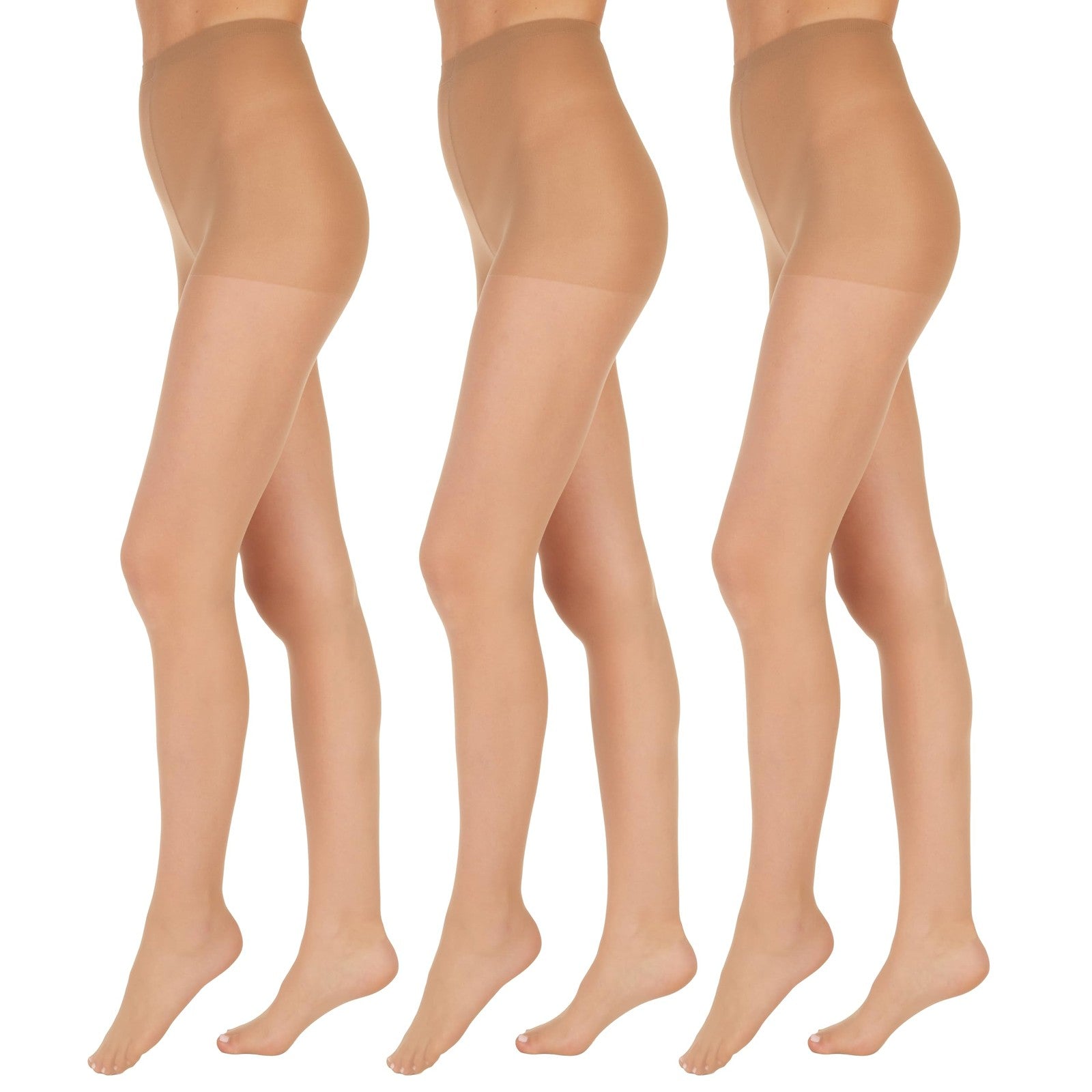 L'eggs Sheer Toe Pantyhose, Control Top, Nude, Size Q, 3-Pack
