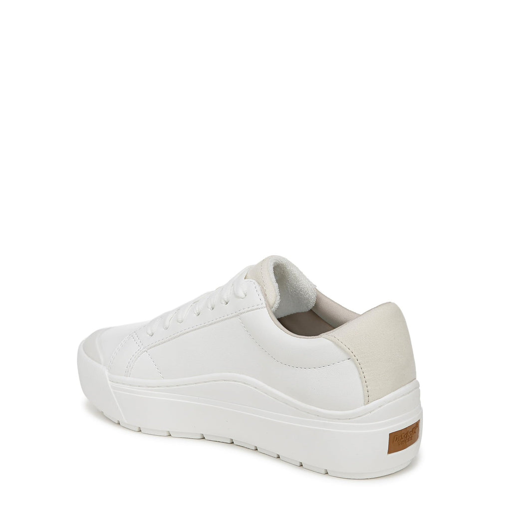Dr. Scholl's Women's Time Off Platform Sneakers, White Smooth, Size 6.5