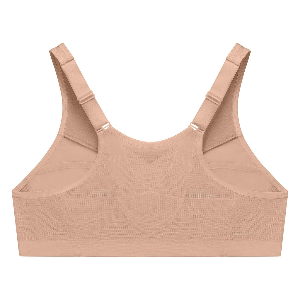 MagicLift Full Figure Bra 42F Wirefree Front Closure Café #1265