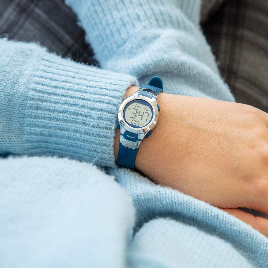 Armitron Sport Women's 45/7012NVSV Digital Watch with Matte Navy Strap