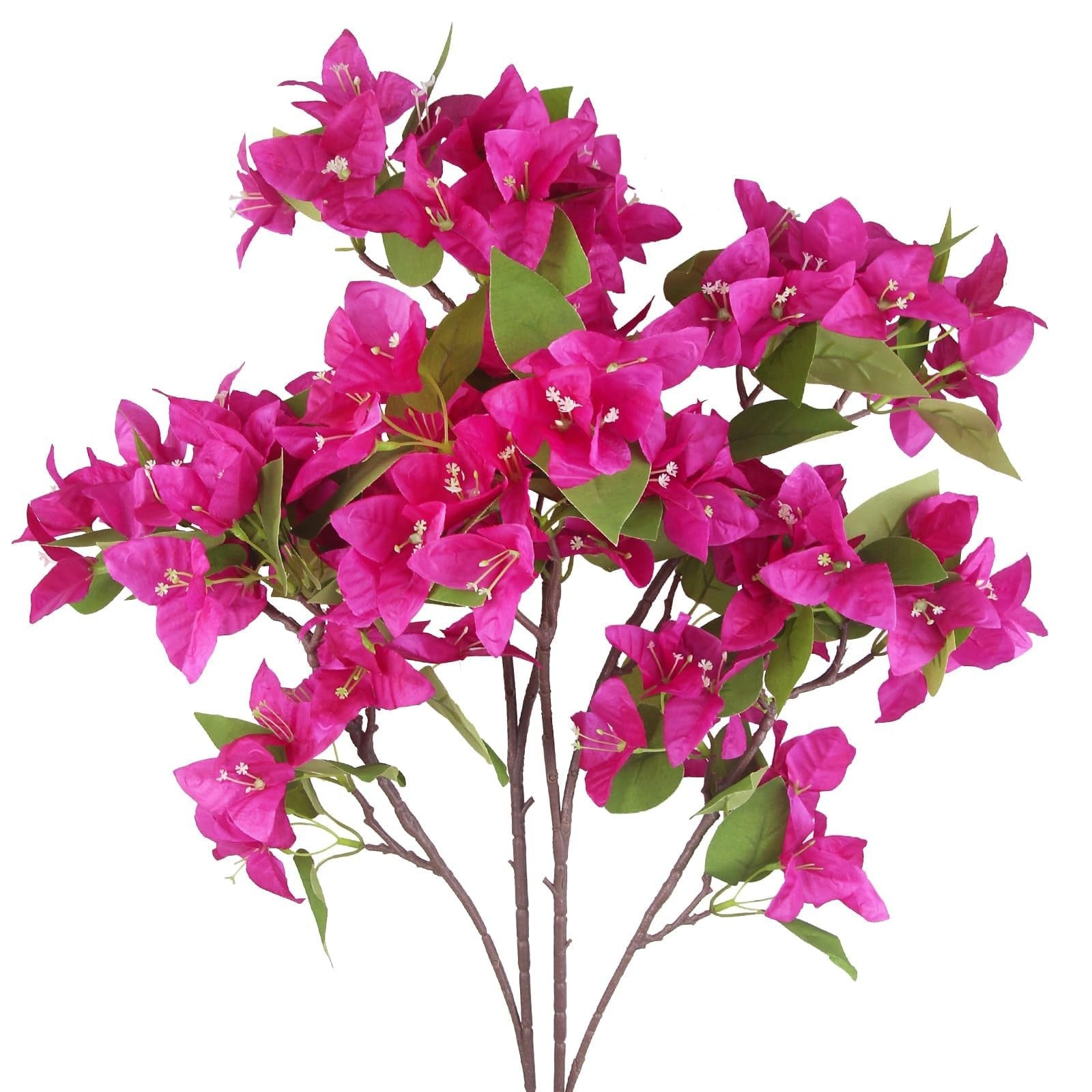 Artificial Bougainvillea Branches 33.46 In Red Silk Flowers - 2 Pcs