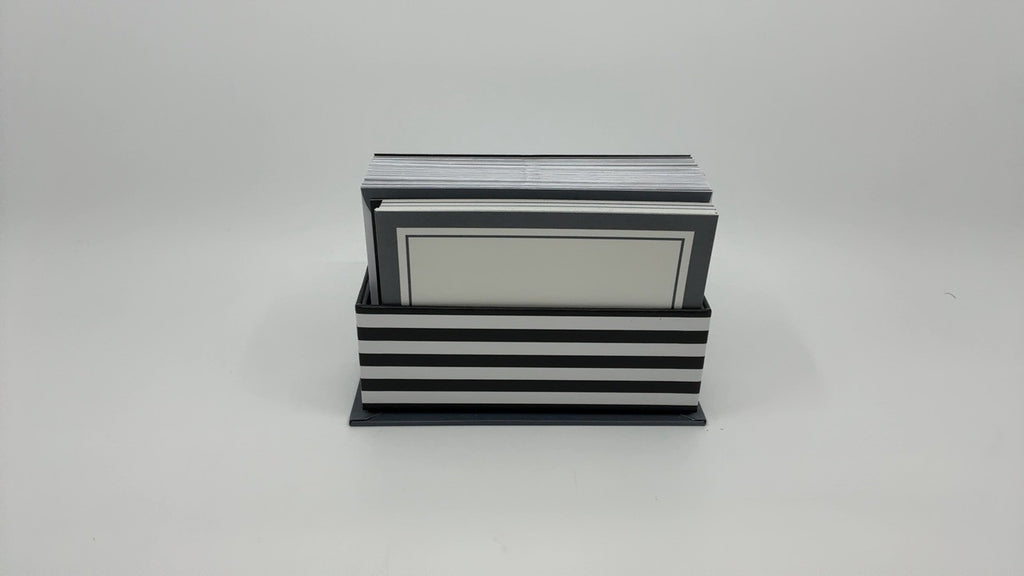 40 Striped Blank Cards & Envelopes Set w/ Organizer for All Occasions