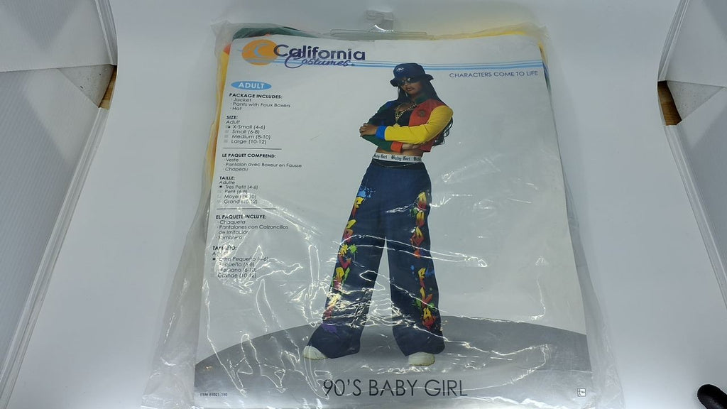 California Costumes, 90's Baby Girl, Adult, Multi, XS (size 4-6)