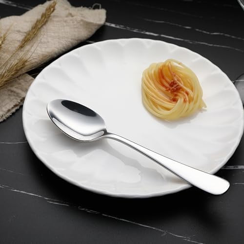 Dishwasher Safe Dinner Spoons 12 Pack 7.9 In Silver Stainless Steel