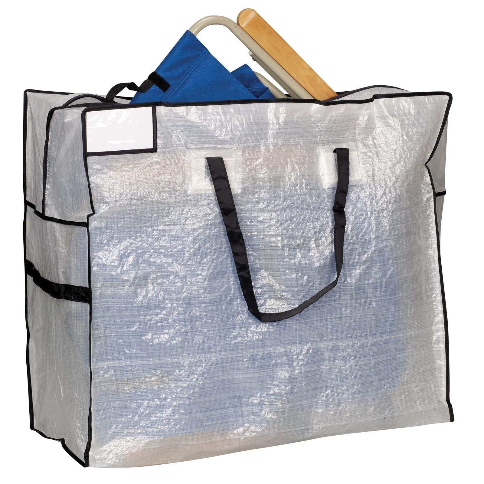 MightyStor White & Black Storage Bag - Large, Heavy Duty, w/ Handles