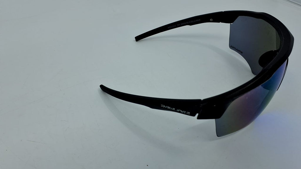 *Needs Repair* Rawlings Youth Baseball Sunglasses, Matte Black/Sky Blue Mirror