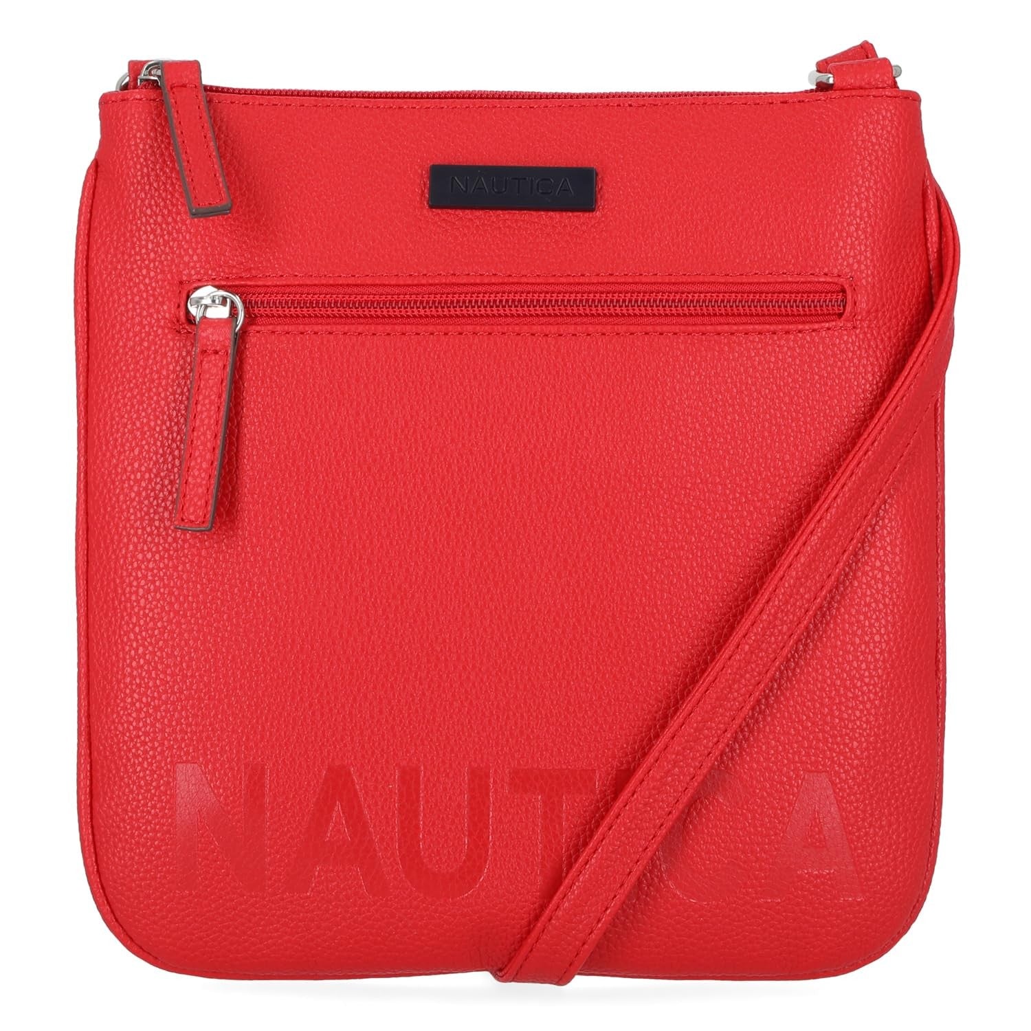 Nautica womens Lakeside Signature Jaquard North South Crossbody Bag
