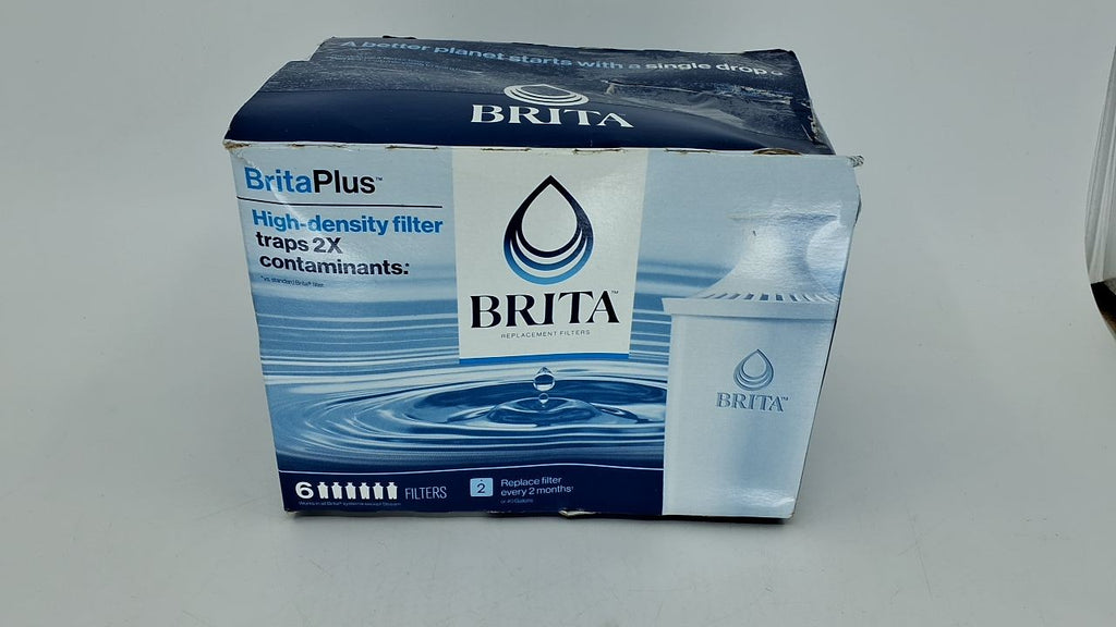 BPA-Free Brita Plus Water Filter 6 Count, Lasts 2 Months, High Density