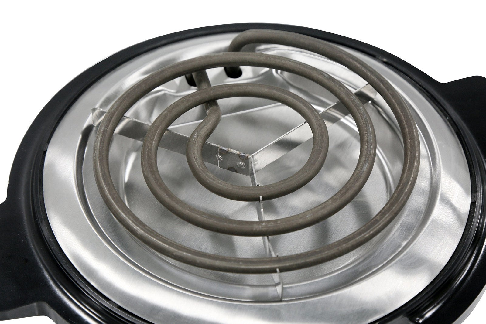 Elite Gourmet 1000W Electric Hot Plate, Coiled Burner, Easy Clean, Black