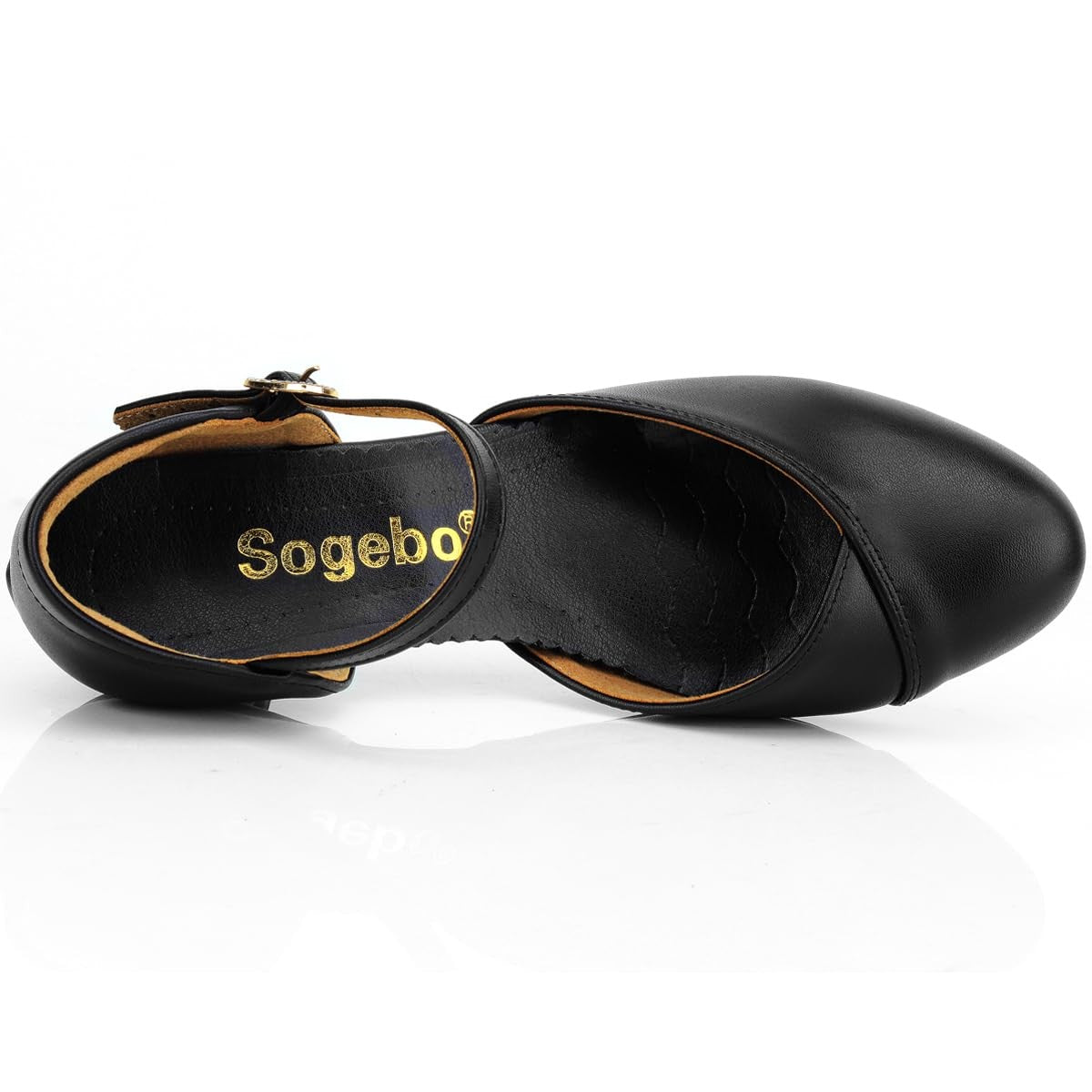 Ankle Strap Heels Ballroom Latin Salsa Dance Pumps Womens Shoes, 7.5 M US Black