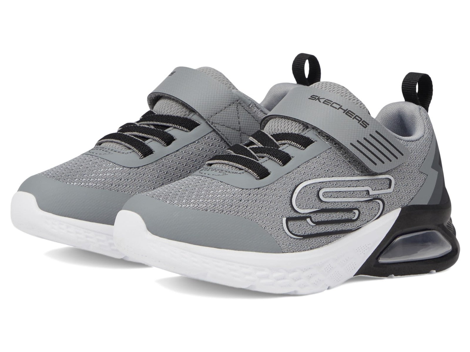 Skechers Kids Boy's Microspec Max Ii Sneaker, Grey/Black, 1.5 Little Kid
