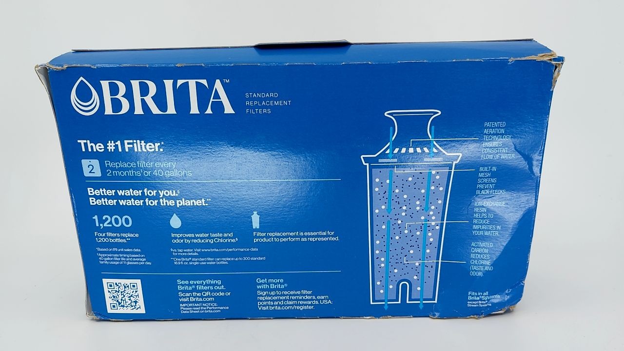 Brita Standard Filters for Pitchers, 4 Count, Reduces Odor & Impurities