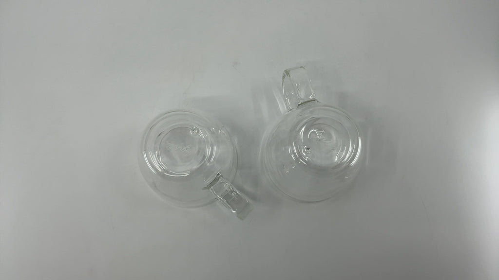 Set of 2 Double Wall Espresso Mugs - 5.4 Oz Borosilicate Glass