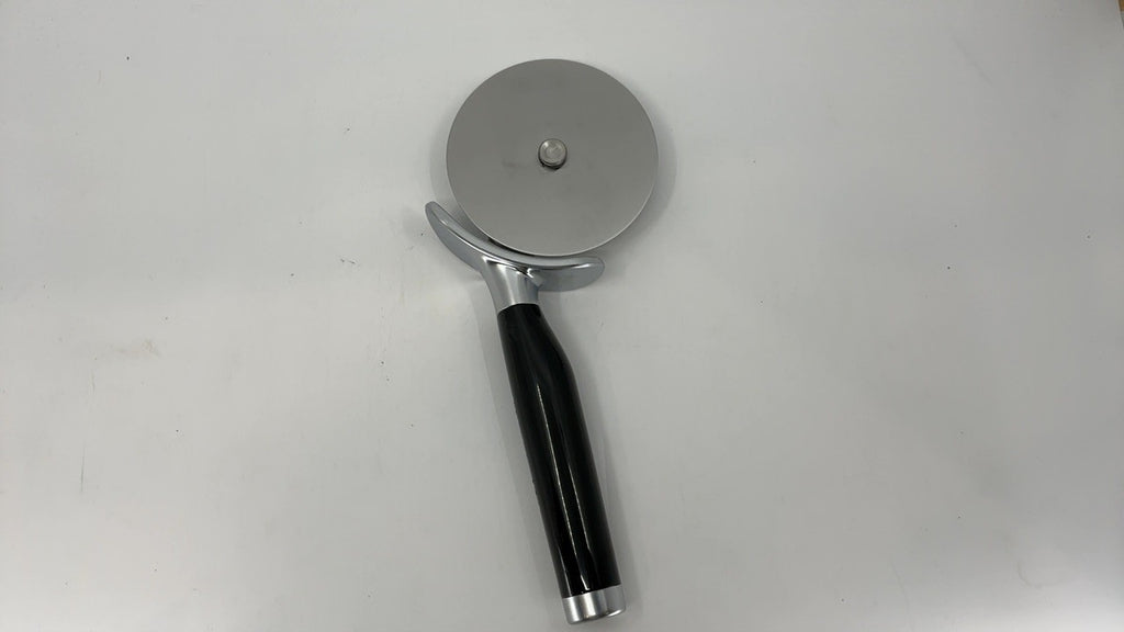 9-Inch KitchenAid Pizza Cutter Black Ergonomic Handle, Dishwasher Safe