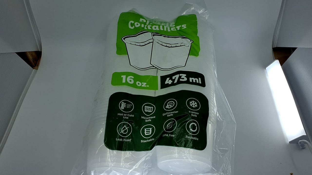 16 oz Deli Containers [50-Set] - BPA Free, Stackable, Microwave Safe