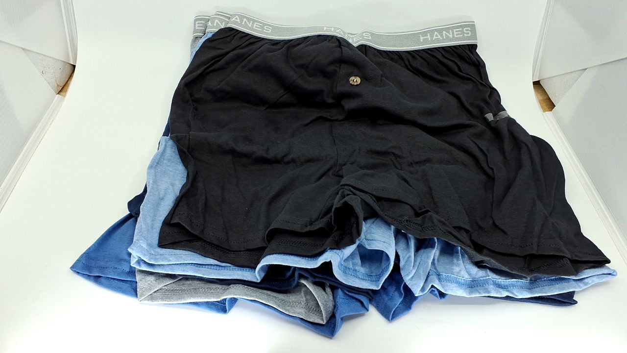 Hanes Men's Large Cotton Boxers, 5-Pack, Breathable & Moisture-Wicking