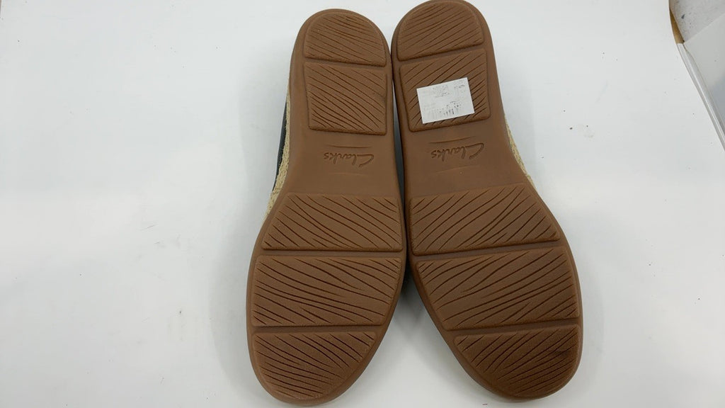 Clarks Collection Women's Elaina Jade Ballet Flat, Black Leather, 8.5 Narrow US